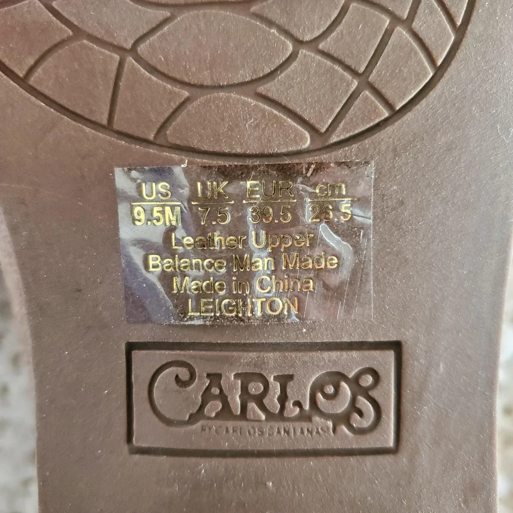 Carlos by Carlos Santana Ankle Boots Womens Size 9.5 Suede Leighton‎ Taupe Brown
